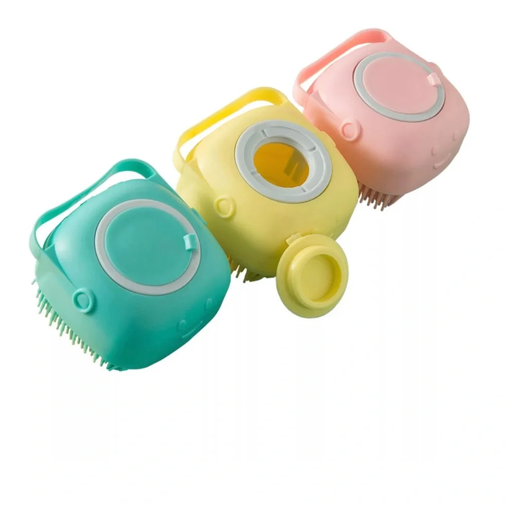 Bath Brush for Cats and Dogs with build in Container